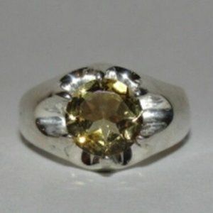 Men's Citrine Pinky Ring